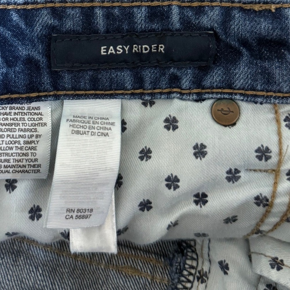 Lucky Brand Women Easy Rider Jeans 6 Long Blue Straight Leg Mid Rise Denim - Picture 7 of 11